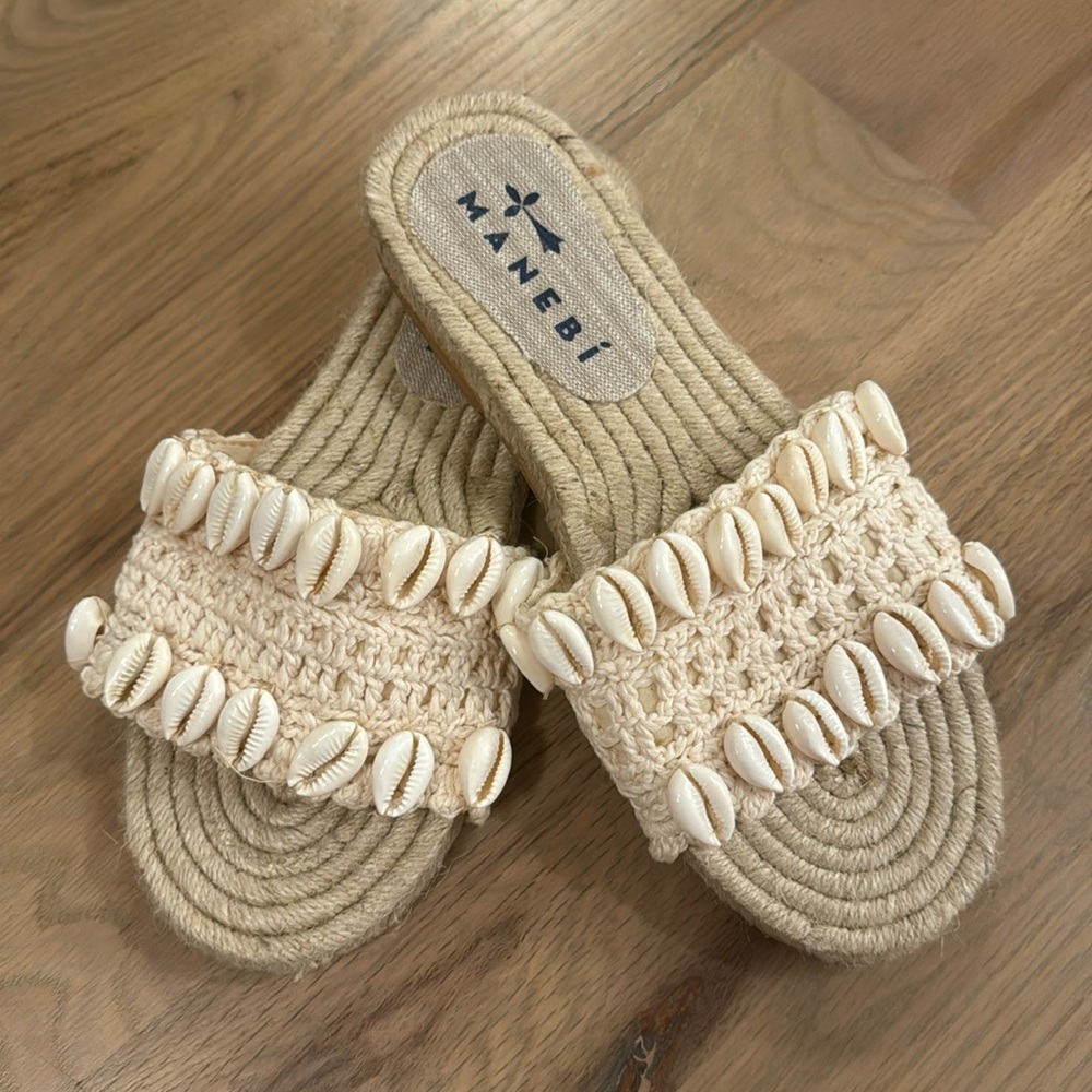 Manebi Shells & Cotton Crochet Jute Sandals
Yucatán